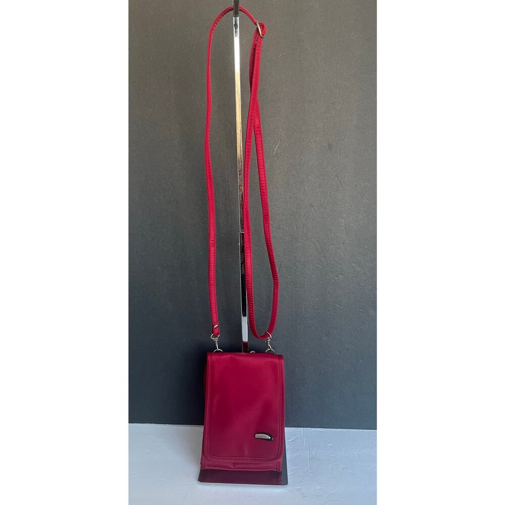 Travelon Travel Red Nylon Polyester Multi Pocket/Slot Crossbody Purse Fanny Pack